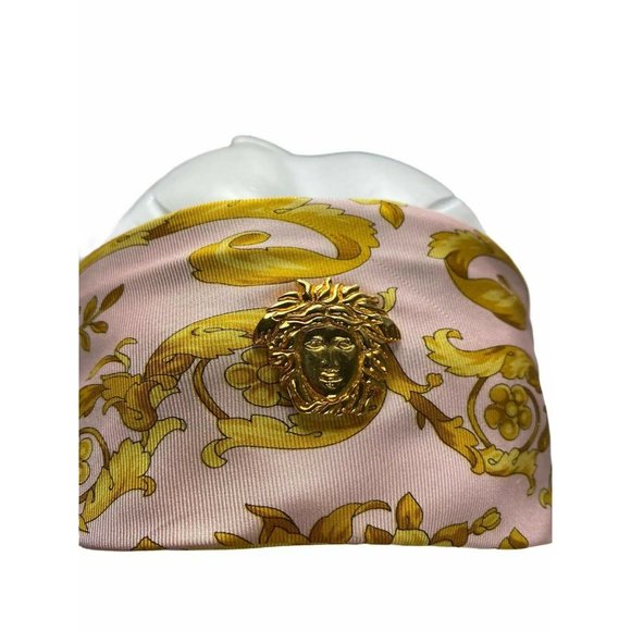 90-s Vintage Gianni Versace Atelier Barocco Scarf Silk with Bondage Belt Buckle main image 5